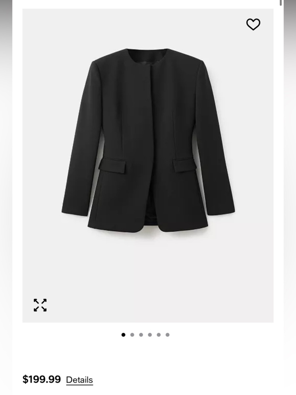 Mango ‘Selection’ fitted tailored suit blazer size S $199